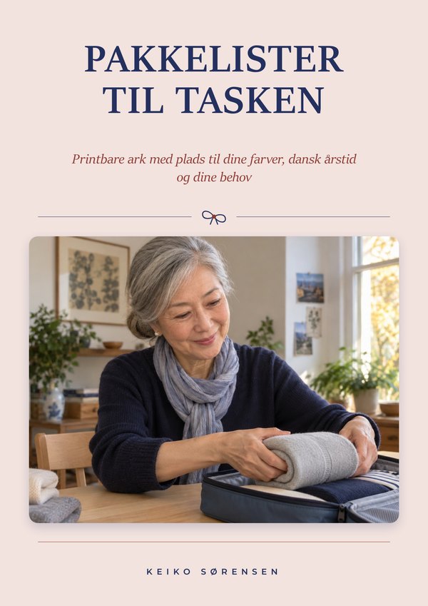 Pakkelister til tasken omslag